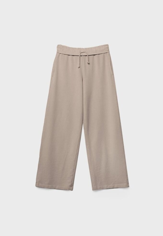Joggingbroek met rechte pijpen en gewassen effect Joggingbroek met rechte pijpen en gewassen effect