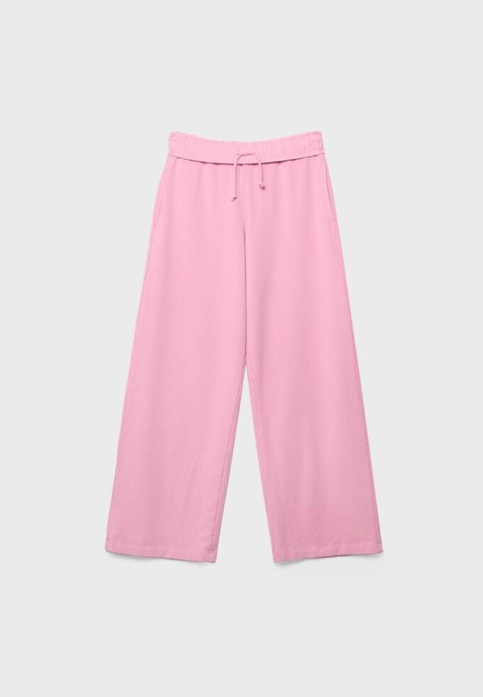 Joggingbroek met rechte pijpen en gewassen effect Joggingbroek met rechte pijpen en gewassen effect