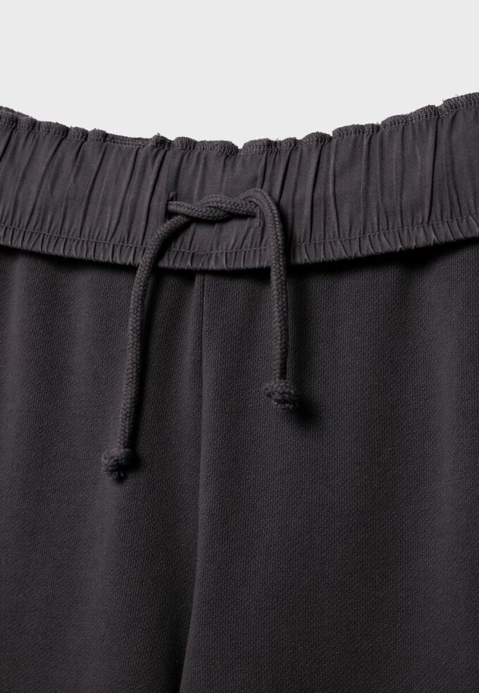Joggingbroek met rechte pijpen en gewassen effect Joggingbroek met rechte pijpen en gewassen effect