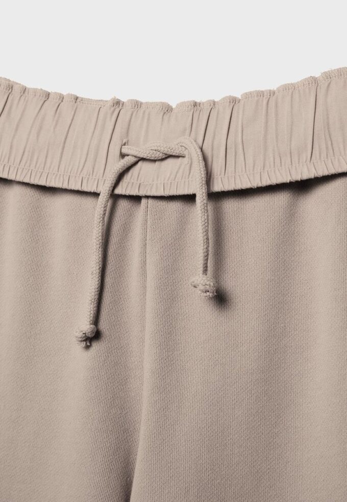 Joggingbroek met rechte pijpen en gewassen effect Joggingbroek met rechte pijpen en gewassen effect