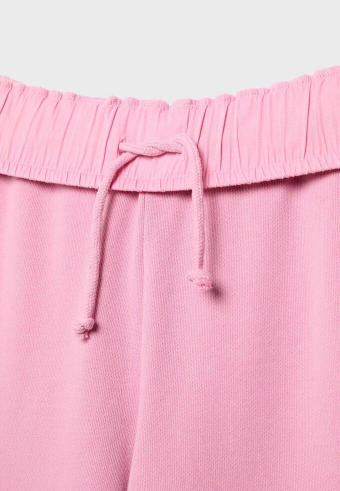 Joggingbroek met rechte pijpen en gewassen effect Joggingbroek met rechte pijpen en gewassen effect