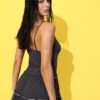 Jurk met ruches en studs