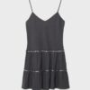 Jurk met ruches en studs