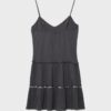 Jurk met ruches en studs