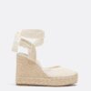 Jute sleehakken met vetersluiting Jute sleehakken met vetersluiting