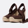 Jute sleehakken met vetersluiting Jute sleehakken met vetersluiting