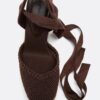 Jute sleehakken met vetersluiting Jute sleehakken met vetersluiting