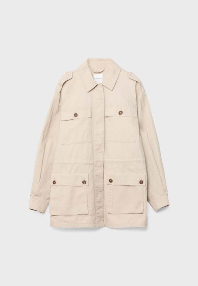 Katoenen parka met zakken Katoenen parka met zakken