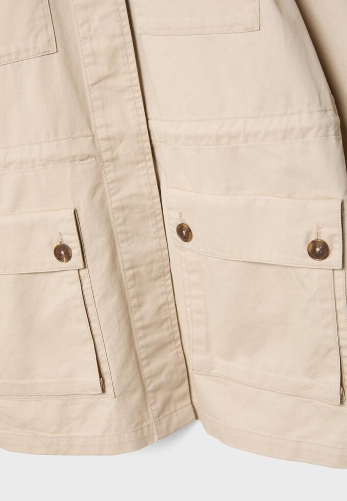 Katoenen parka met zakken Katoenen parka met zakken