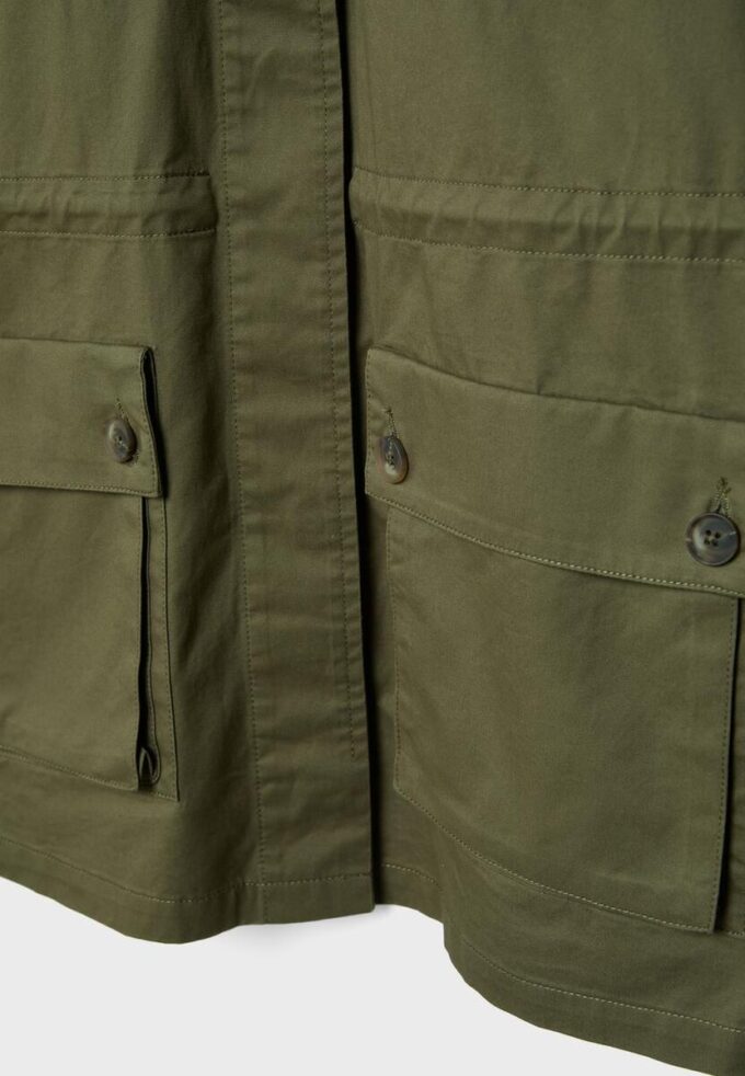 Katoenen parka met zakken