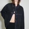 Kort denim overshirt met studs