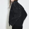 Kort denim overshirt met studs
