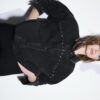 Kort denim overshirt met studs