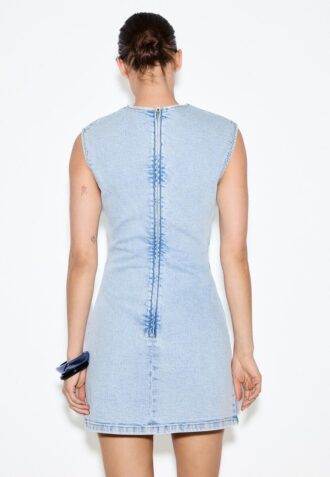 Korte denimjurk met strass