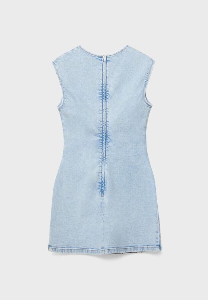 Korte denimjurk met strass