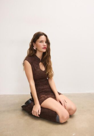 Korte jurk in qipao-stijl