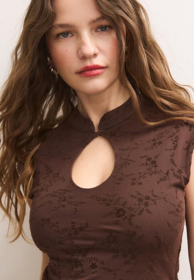 Korte jurk in qipao-stijl