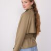 Korte, soepel vallende trenchcoat met riem