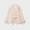 Korte, soepel vallende trenchcoat met riem