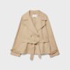 Korte, soepel vallende trenchcoat met riem