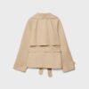 Korte, soepel vallende trenchcoat met riem