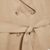 Korte, soepel vallende trenchcoat met riem
