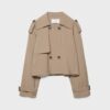 Korte, soepelvallende trenchcoat Korte, soepelvallende trenchcoat