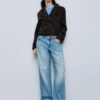 Korte trenchcoat met dubbele knoopsluiting Korte trenchcoat met dubbele knoopsluiting
