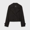 Korte trenchcoat met dubbele knoopsluiting Korte trenchcoat met dubbele knoopsluiting