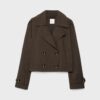 Korte trenchcoat met dubbele knoopsluiting Korte trenchcoat met dubbele knoopsluiting