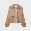 Korte trenchcoat van imitatiesuède Korte trenchcoat van imitatiesuède