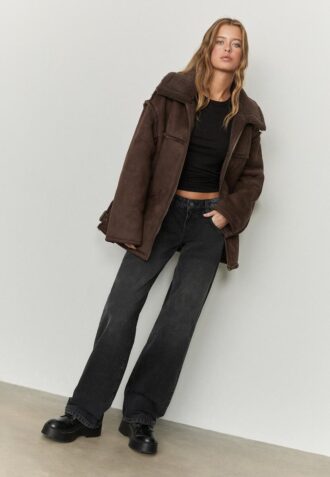 Lage jeans met Wide Leg pijpen