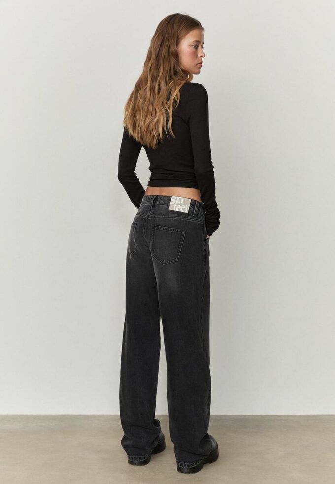 Lage jeans met Wide Leg pijpen Lage jeans met Wide Leg pijpen