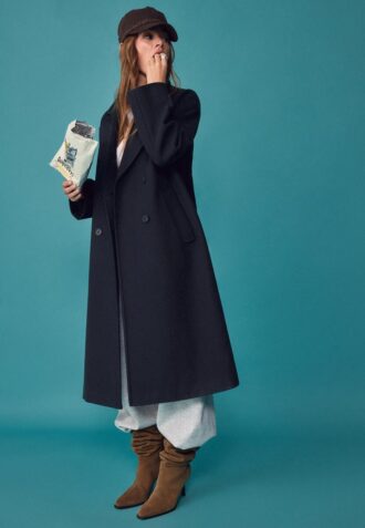 Lange Oversize-Mantel met Soft-Touch-stof
