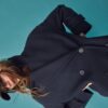 Lange Oversize-Mantel met Soft-Touch-stof