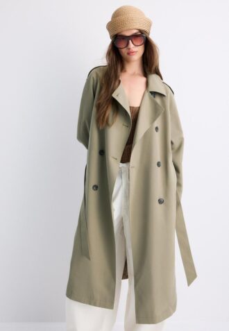 Lange, soepel vallende trenchcoat