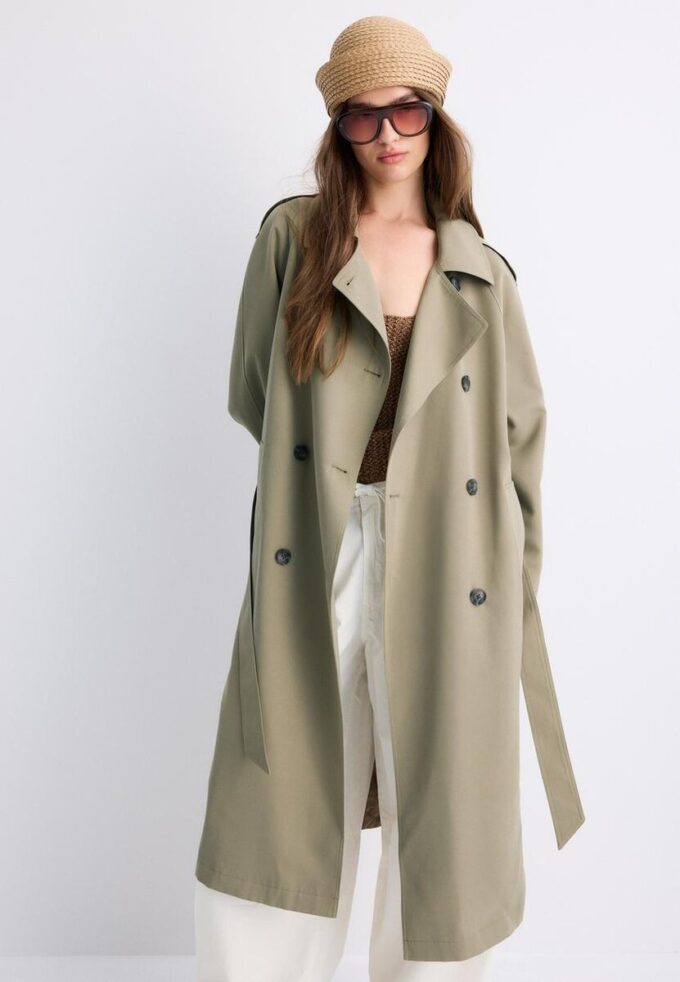 Lange, soepel vallende trenchcoat Lange, soepel vallende trenchcoat