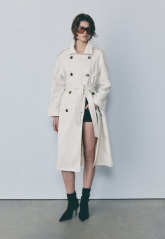 Lange, soepel vallende trenchcoat