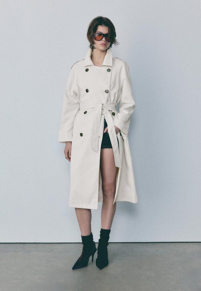 Lange, soepel vallende trenchcoat Lange, soepel vallende trenchcoat