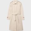 Lange trenchcoat met enkele rij knopen