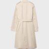 Lange trenchcoat met enkele rij knopen