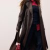 Lange trenchcoat van imitatieleer Lange trenchcoat van imitatieleer