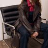 Lange trenchcoat van imitatieleer Lange trenchcoat van imitatieleer