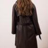 Lange trenchcoat van imitatieleer Lange trenchcoat van imitatieleer