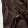 Lange trenchcoat van imitatieleer Lange trenchcoat van imitatieleer