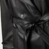 Lange trenchcoat van imitatieleer