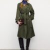Lange trenchcoat van imitatiesuède