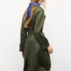 Lange trenchcoat van imitatiesuède