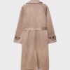 Lange trenchcoat van imitatiesuède