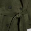 Lange trenchcoat van imitatiesuède